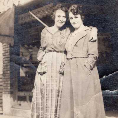 Two Women by Storefront