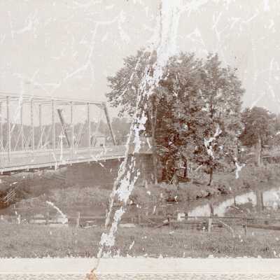 Steel Bridge Across Creek