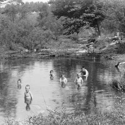 Children Swimming in Stratton Creek