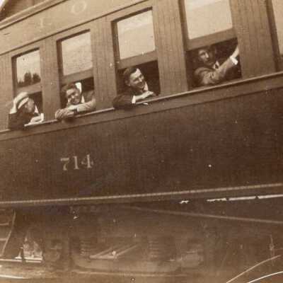 Men in Train Car