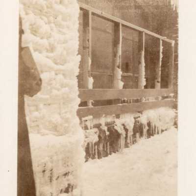 Ice Covered Railing