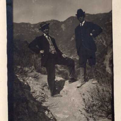Two Men in Rocky Landscape