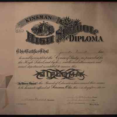 Janetta Nesbitt High School Diploma, 1901