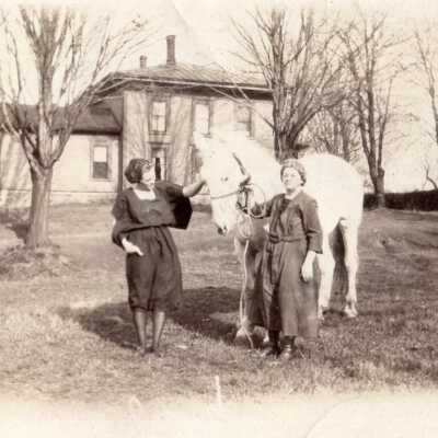 Two Women with Horse