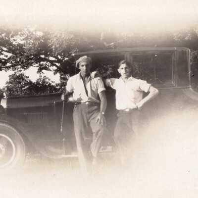 Two Men with Automobile