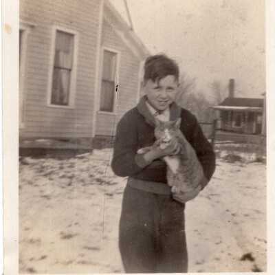 Boy Holding Cat