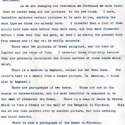 Letter from Dudley to Kinsman Library Association, 1914