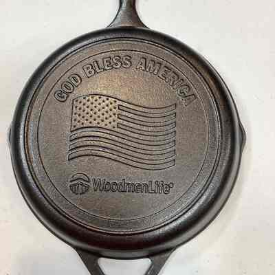 Woodmen Life God Bless America flag #8 skillet