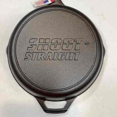 Shoot Straight logo #8 skillet