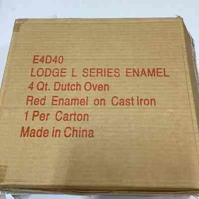 L Series 4 quart dutch oven red enamel new open box