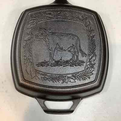 Unreleased Farmhouse Series Cow #8 square grill pan