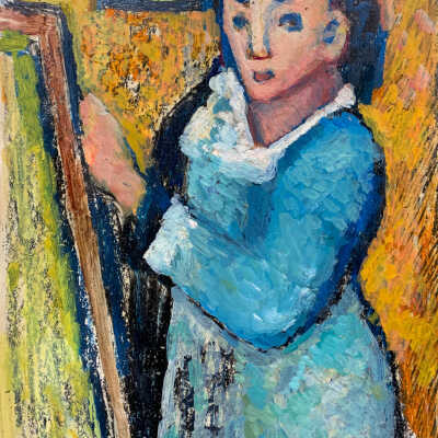 Untitled (Painter In a Blue Dress)