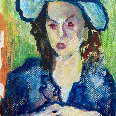 Untitled (Blue Blouse and Hat)