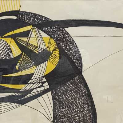 Untitled (Yellow and Black Form)
