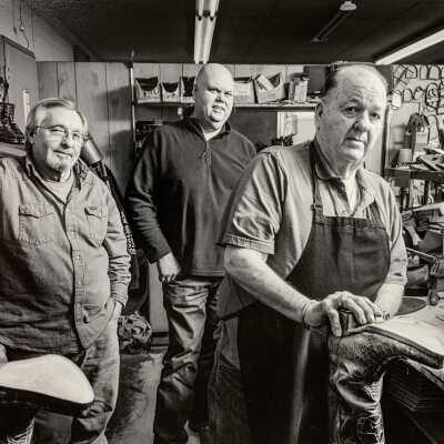 Joe Howell (right) and co-workers James Bradley and Bobby Reed (150)
