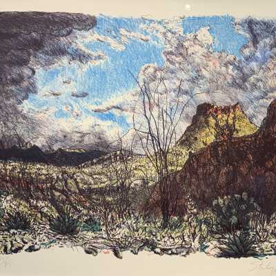 View of Castolon Peak from River Road- Big Bend