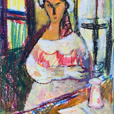 Untitled (White Dress and Hat)