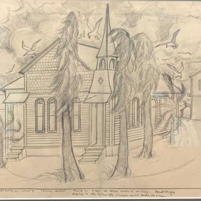 Stormy Weather (drawing for lithograph)