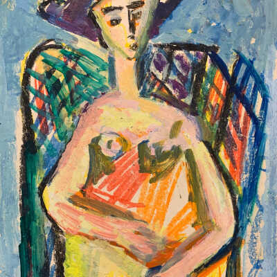 Untitled (Nude Woman In Hat)