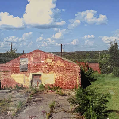 Demolished Building and Big Sky, View from Tyler Street, Winona, Tx.