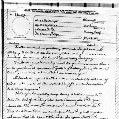 Small scan of an original V-Mail from WWII