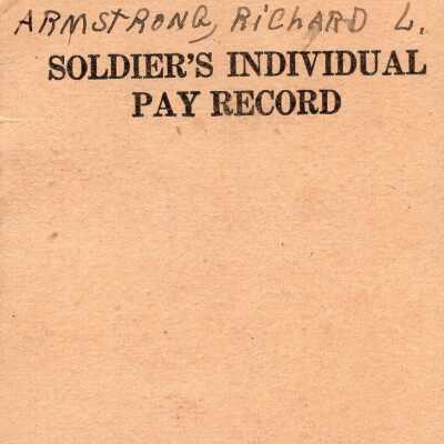 WWII Soldier's Individual Pay Record Booklet