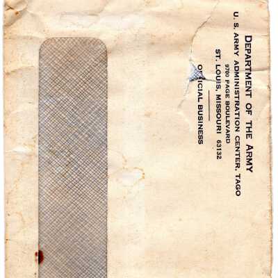 Department of the Army Envelope