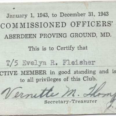 Non-Commissioned Officer Club Card, WAC