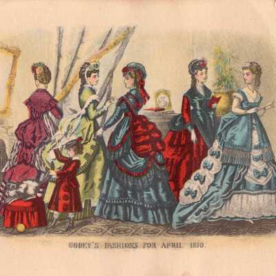Godey's Fashion Print 1870