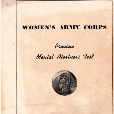 WAC Mental Alertness Test Preview, WWII