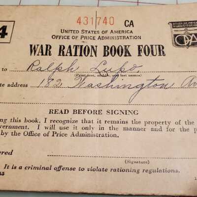 War Ration Books
