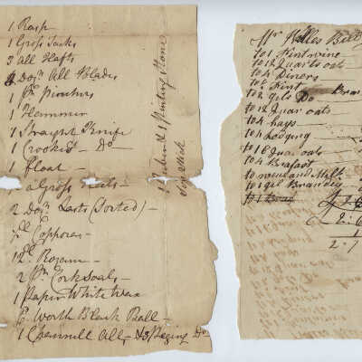 18th Century Receipts, Exact Date Unknown