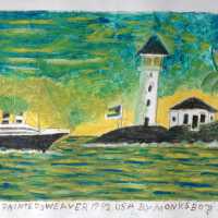 Untitled (Lighthouse with Schooner)