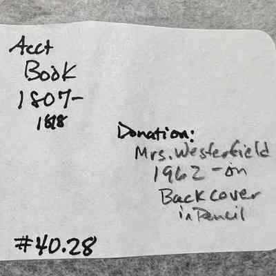 Account Book 1807-1818