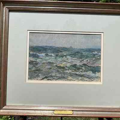 Seascape painting William S. Barrett