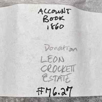 Account Book 1860