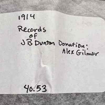 J.B. Dunton Company Records 1914