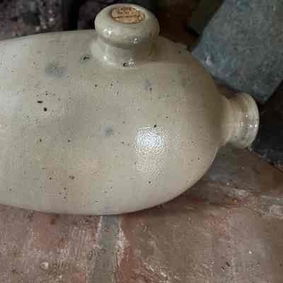 Stoneware Foot/Hoot water bottle