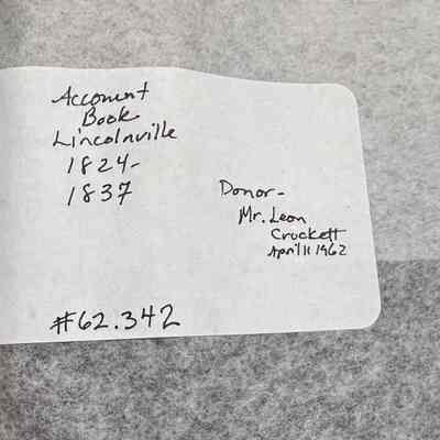 Account Book Lincolnville