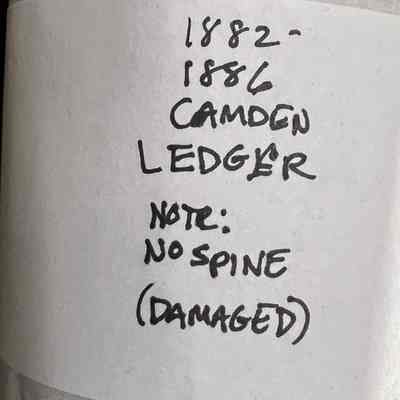 Camden Ledger 1882-1886