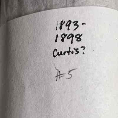 Ledger #5 1893-1898 Curtis?