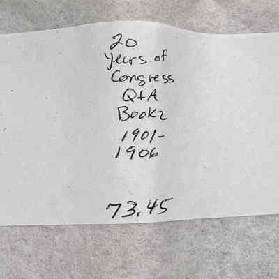 20 years of Congress Q&A Book 2 1901-1906