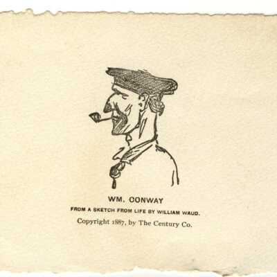 Drawing of Wm. Conway sketch from life