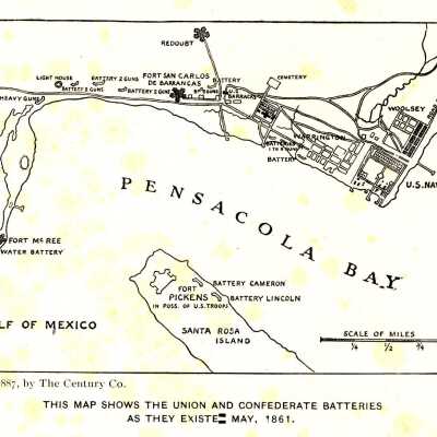 Map of Pensacola Bay
