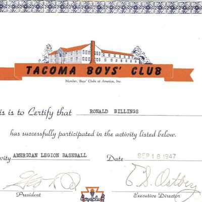 Certificate, Achievement
