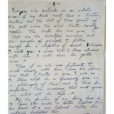 Letter: Handwritten 2-page letter