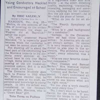 1961 NY Times article about School