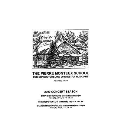 2000 Symphony Concert Programs & Conductor Biographies