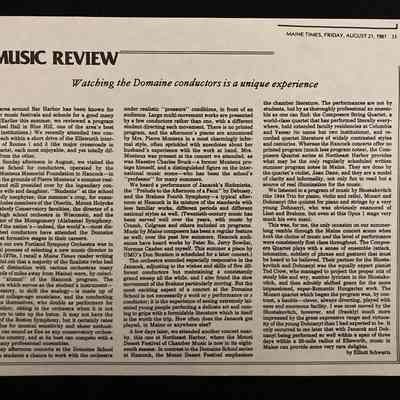 Maine Times 1981 Review