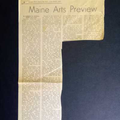 Maine Arts preview (1971) Bangor Daily News article about Monteux School